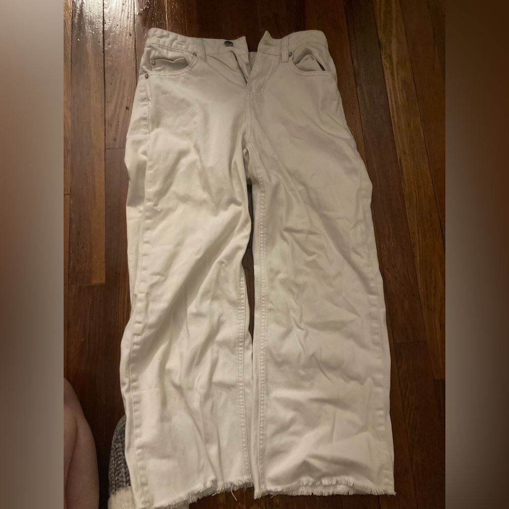 White obey jeans